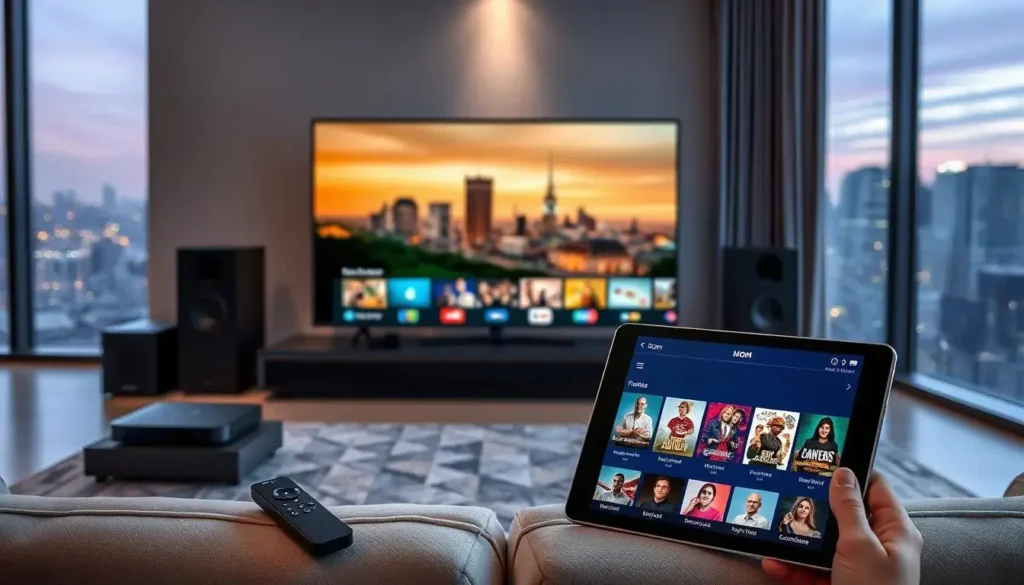 Guide showing how to watch IPTV on HDMI devices using BestBuy IPTV trial full setup, streaming live TV, sports, movies, and HD channels on smart TVs and external HDMI devices.